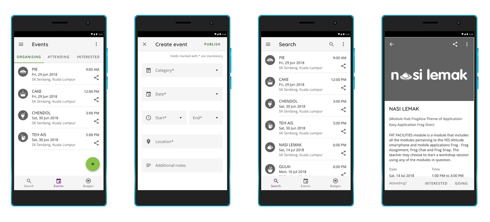 The alpha release: sessions, creating a session, search and session details